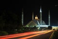 Night view of Faisal Mosque Royalty Free Stock Photo