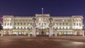 Night view of the famous Buckingham Palace, London, United Kingdom