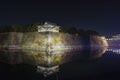 Night view of the famous Osaka Castle Royalty Free Stock Photo