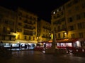 Night view of famous square Place Rossetti in the historic center of Nice, France at the French Riviera.