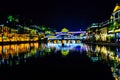 Night view of fenghuang ancient town