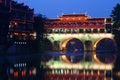 Night view of Fenghuang County,China Royalty Free Stock Photo