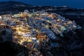 Night view of Fira, Santorini island