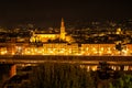 Night view of Florence city, Italy Royalty Free Stock Photo