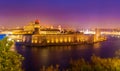 Night view of Fort Saint-Jean in Marseille Royalty Free Stock Photo