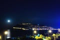 Night view of the fortress of Alanya.