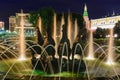 Night view of the fountain in Alexandrovsky Garden