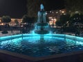 Night view of the fountain in city square