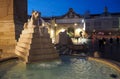 Fountain of the four lions in Rome, Italy