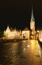 The night view of the Fraumunster in Zurich