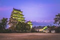 Night view of Fukuyama Castle Tenshu in japan