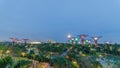 Night view of garden by the bay singapore