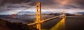 Night view of Golden Gate Bridge Royalty Free Stock Photo