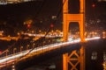 Night view of Golden Gate Bridge Royalty Free Stock Photo