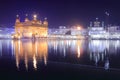 Night View of Golden Temple Amritsar Punjab India