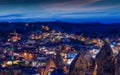 Night view of Goreme, Cappadocia, Turkey Royalty Free Stock Photo