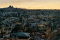 Night view of Goreme town. Cappadocia. Turkey Royalty Free Stock Photo