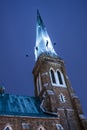 Night View of Grace Episcopal Church Pinnacle