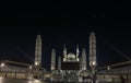 Night view of the Grand Mosque of Semarang Royalty Free Stock Photo