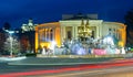 Night view of Colchis Fountain and Academic Theatre in Kutaisi