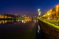 Night View Harbour Puerto Madero district in Buenos Aires Argent