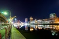 Night View Harbour Puerto Madero district in Buenos Aires Argent