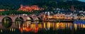 Night view of Heidelberg, Germany Royalty Free Stock Photo