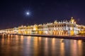 Night view on Hermitage Palace in Saint-Petersburg