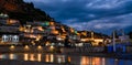 night view at historic city of Berat in Albania, World Heritage Site by UNESCO