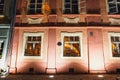 Night view of historic town Sighisoara. City in which was born Vlad Tepes, Dracula Royalty Free Stock Photo