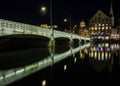 Night view of historic Zurich city center on summer, Canton of Zurich, Switzerland. Royalty Free Stock Photo