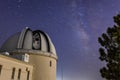 Night view of the historical Lick Observatory with the dome opened Royalty Free Stock Photo
