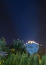 Night view of historical ruins of the Rosafa Castle in Shkoder Albania. Royalty Free Stock Photo
