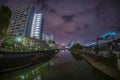 Night view of Hodogaya Tenno-cho Royalty Free Stock Photo