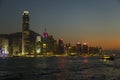 Night view of Hong Kong island Royalty Free Stock Photo