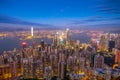 Night view of hong kong from victoria peak