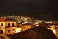 Night view of houses built amphitheatrically Royalty Free Stock Photo