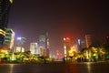 Night view of the Huacheng Plaza Royalty Free Stock Photo