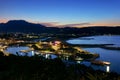 Night view of the huanggang fishing harbor