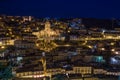 Night view of the illuminated Modica and San Giorgio church