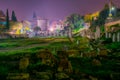 night view of the illuminated roman agora in athens...IMAGE