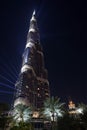 Burj Khalifa at night, Dubai, United Arab Emirates Royalty Free Stock Photo