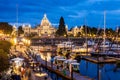 Night view of Inner Harbour in Victoria