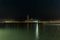 A night view of the Isola di San Giorgio Maggiore