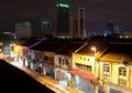 Night view of Jalan Petaling street in Chinatown.