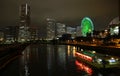 Night view of Japan Yokohama Port