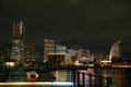 Night view of Japanese Yokohama Port Royalty Free Stock Photo