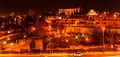 Night View of Jerusalem Streets with King David Hotel Building, Royalty Free Stock Photo