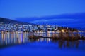 Night view of Kastoria and lake Orestiada Royalty Free Stock Photo