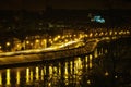 Kaunas downtown aerial night view, Lithuania